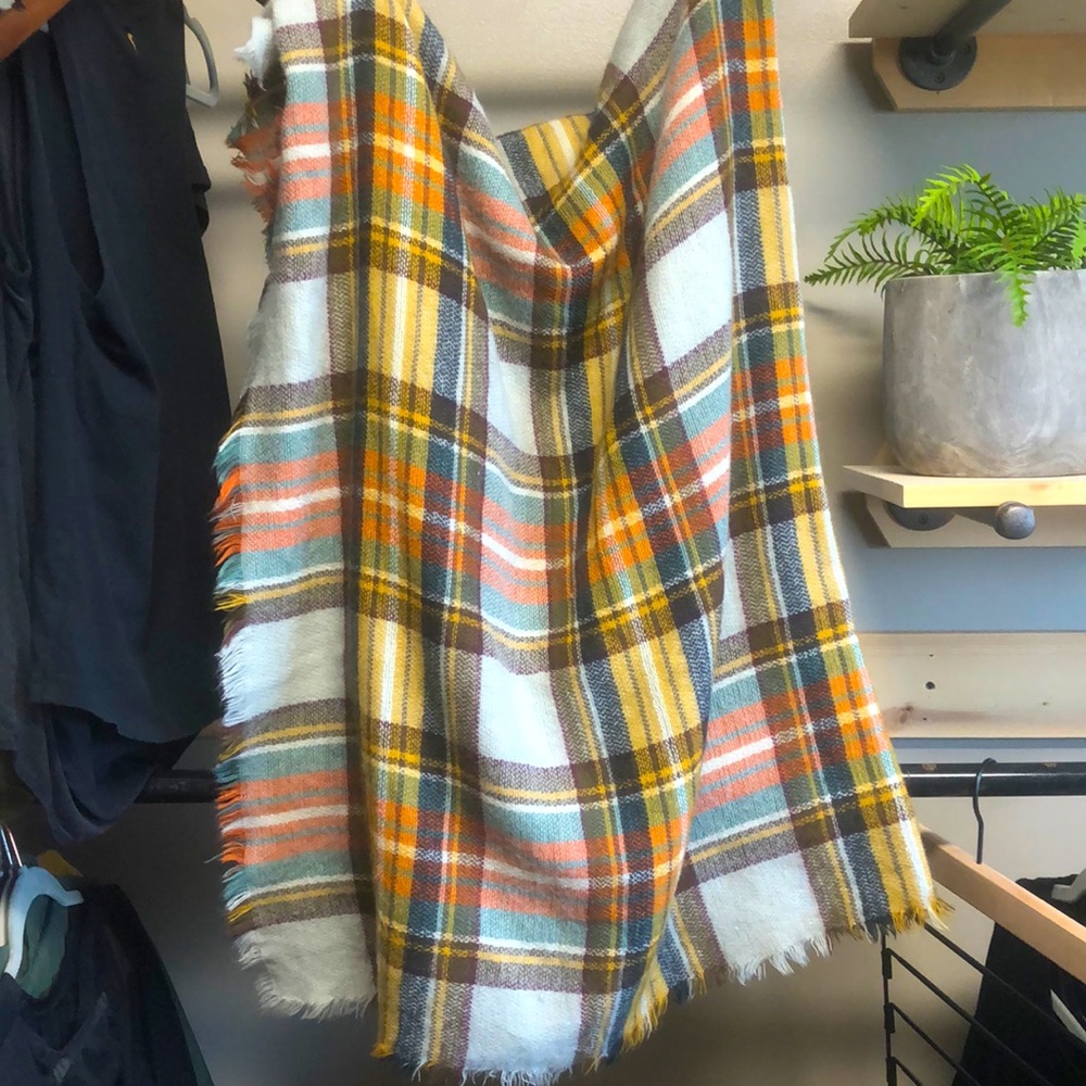 Plaid Blanket Scarf
